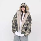 Street Zipper Hoodie - Camouflage Y2K Hip Hop Gothic Coat