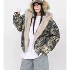 Street Zipper Hoodie - Camouflage Y2K Hip Hop Gothic Coat
