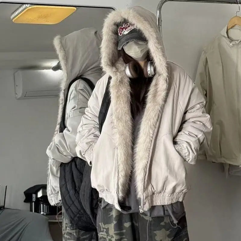 Street Zipper Hoodie - Camouflage Y2K Hip Hop Gothic Coat