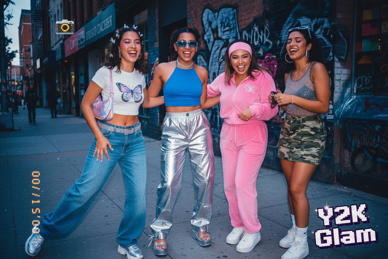 create a good image y2k clothing like it took with west app 